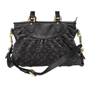 Louis Vuitton black Cabby LV denim Neo Monogram handbag